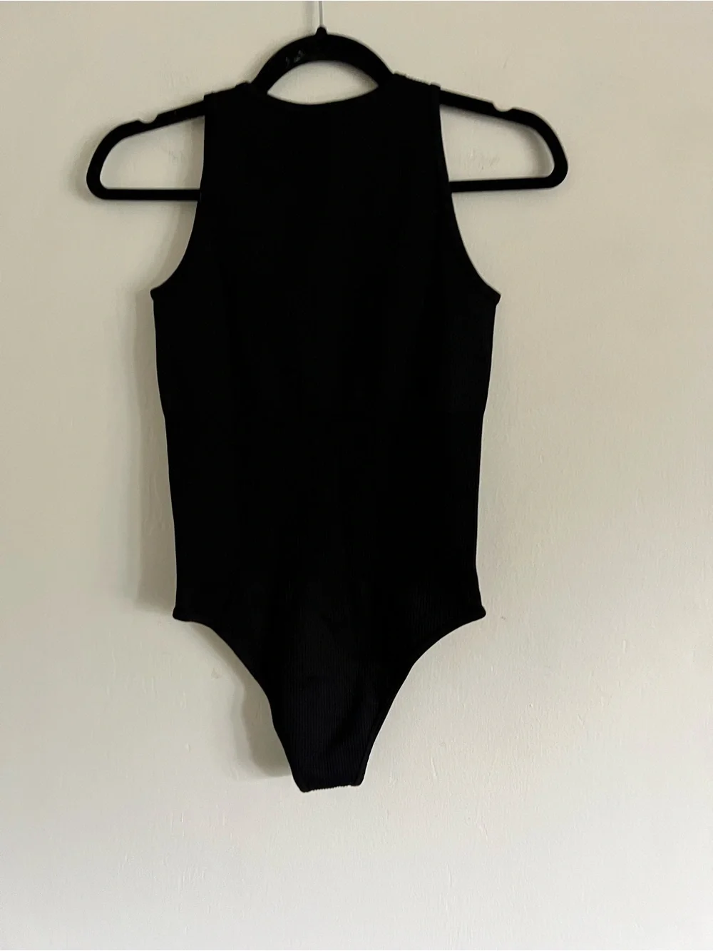 OQQ Ribbed Halter Neck Bodysuit Sz Medium